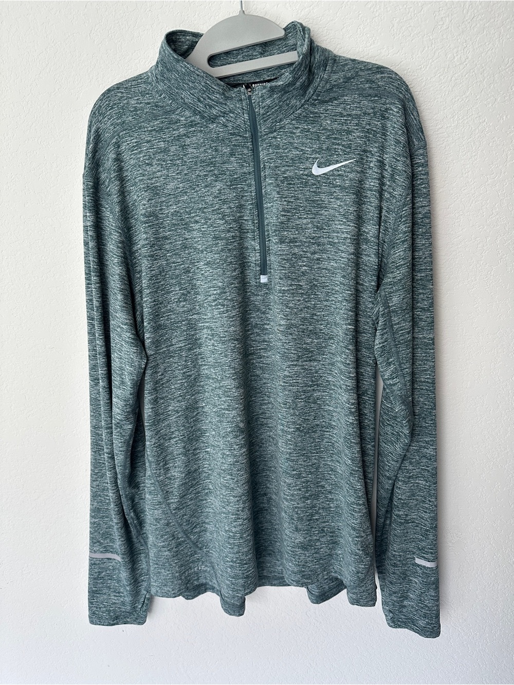 Nike Dri-FIT Heathered Teal/Gray Running Top